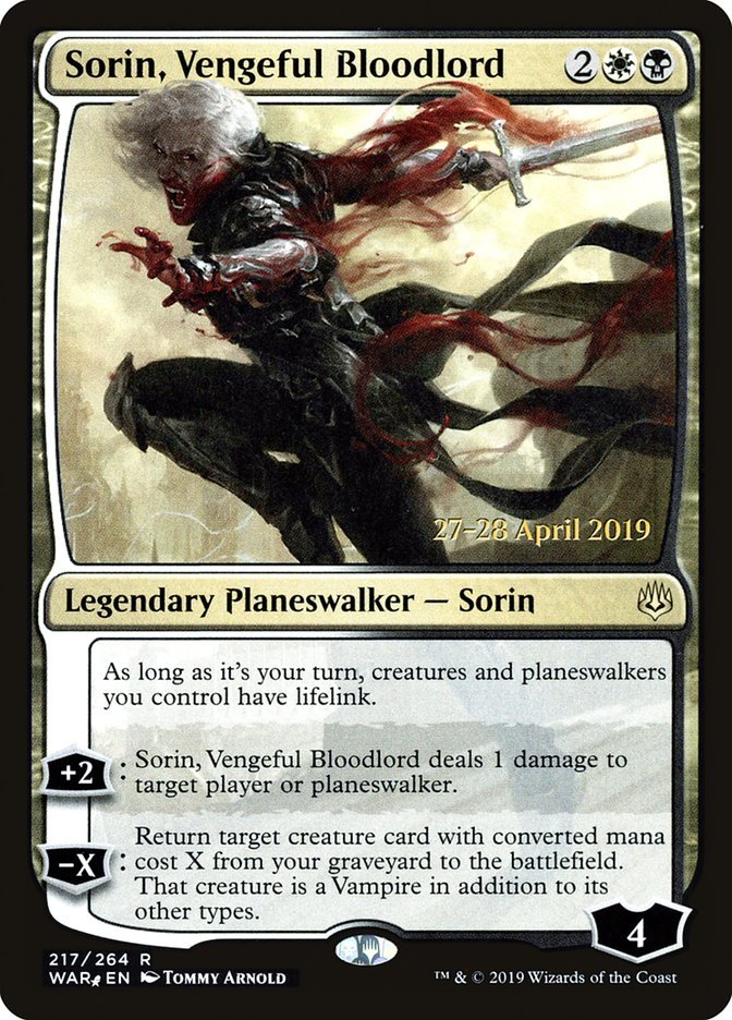 Sorin, Vengeful Bloodlord (PR Foil)