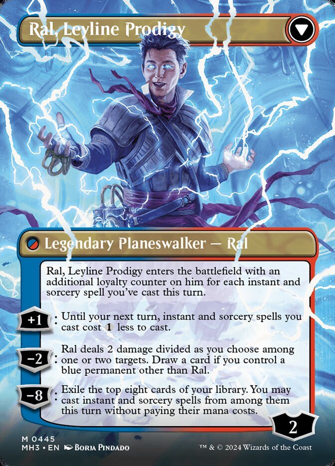Ral, Monsoon Mage // Ral, Leyline Prodigy (Borderless) back