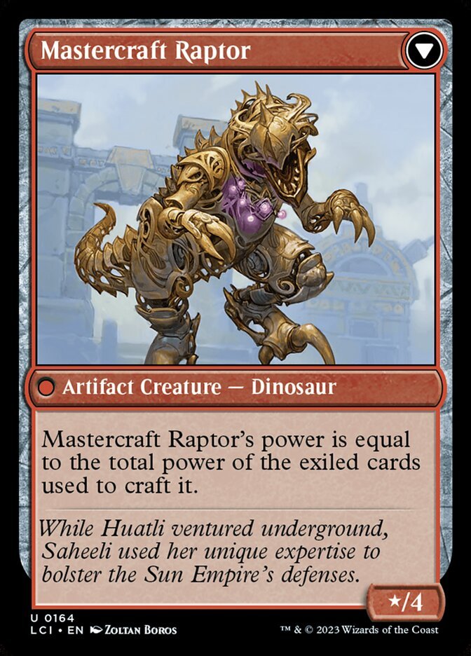 Saheeli's Lattice // Mastercraft Raptor back