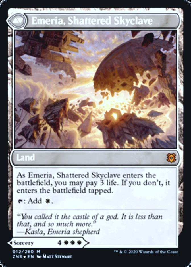 Emeria's Call // Emeria, Shattered Skyclave (PR Foil) back