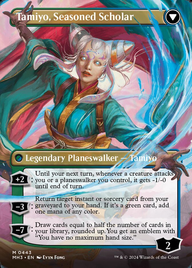 Tamiyo, Inquisitive Student // Tamiyo, Seasoned Scholar (Borderless) back