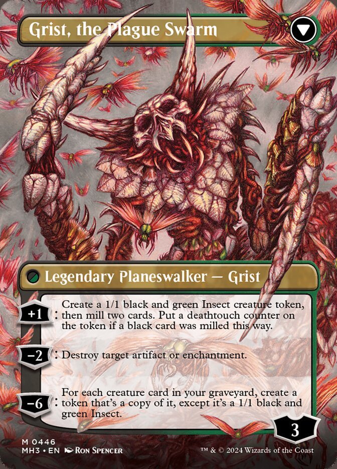 Grist, Voracious Larva // Grist, the Plague Swarm (Borderless) back