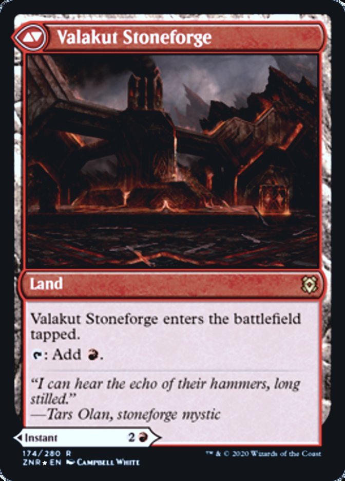 Valakut Awakening // Valakut Stoneforge (PR Foil) back