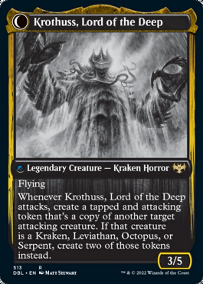 Runo Stromkirk // Krothuss, Lord of the Deep back