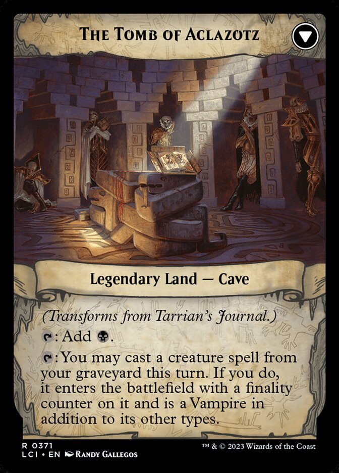 Tarrian's Journal // The Tomb of Aclazotz (Extended Art) back