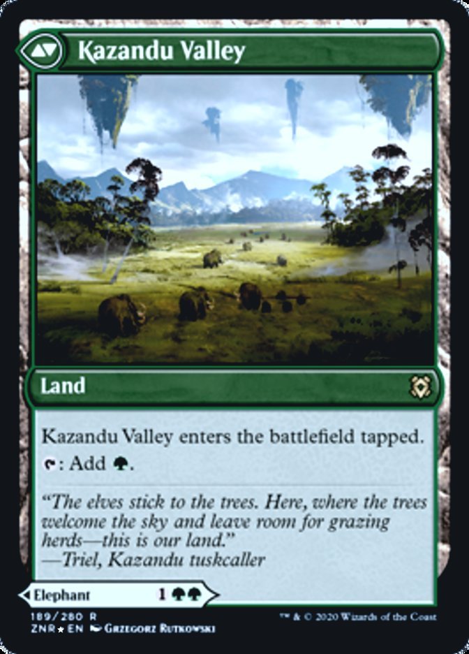 Kazandu Mammoth // Kazandu Valley (PR Foil) back
