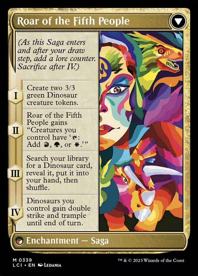 Huatli, Poet of Unity // Roar of the Fifth People (Borderless) back