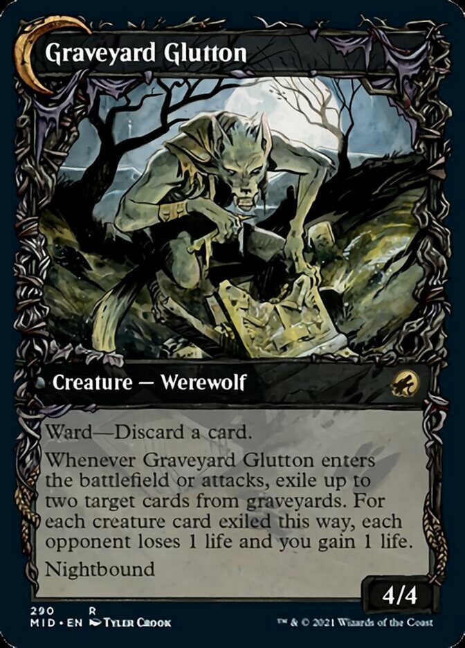 Graveyard Trespasser // Graveyard Glutton (Showcase) back