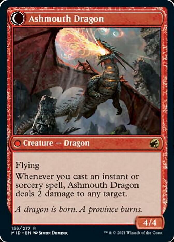 Smoldering Egg // Ashmouth Dragon back