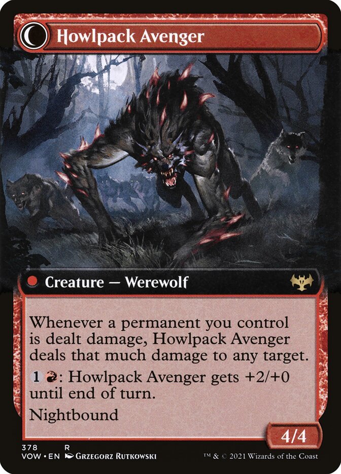 Ill-Tempered Loner // Howlpack Avenger (Extended Art) back