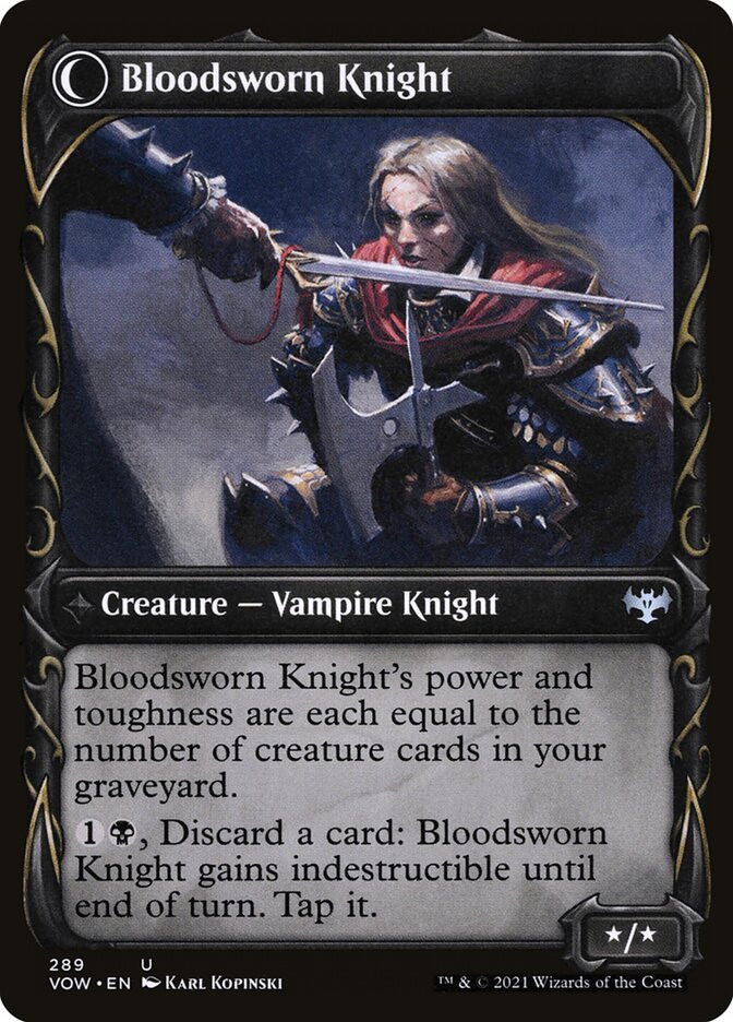 Bloodsworn Squire // Bloodsworn Knight (Showcase) back