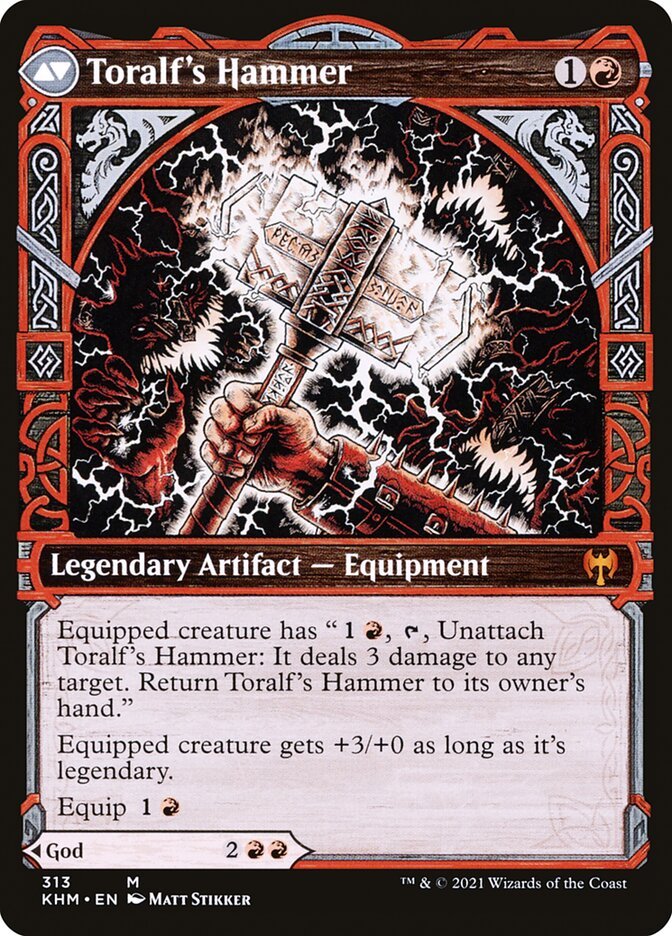 Toralf, God of Fury // Toralf's Hammer (Showcase) back