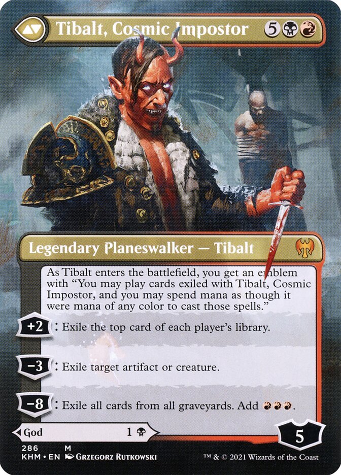 Valki, God of Lies // Tibalt, Cosmic Impostor (Borderless) back