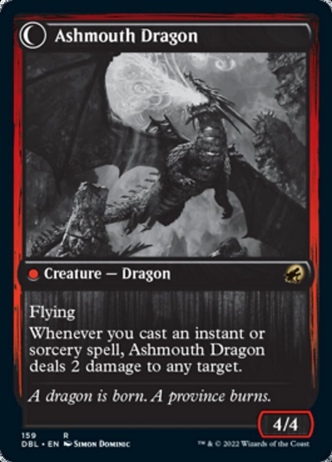 Smoldering Egg // Ashmouth Dragon back