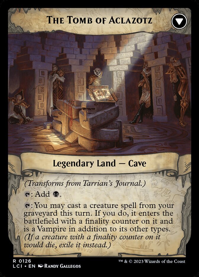 Tarrian's Journal // The Tomb of Aclazotz back