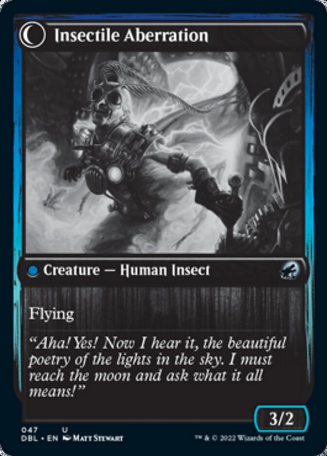 Delver of Secrets // Insectile Aberration back