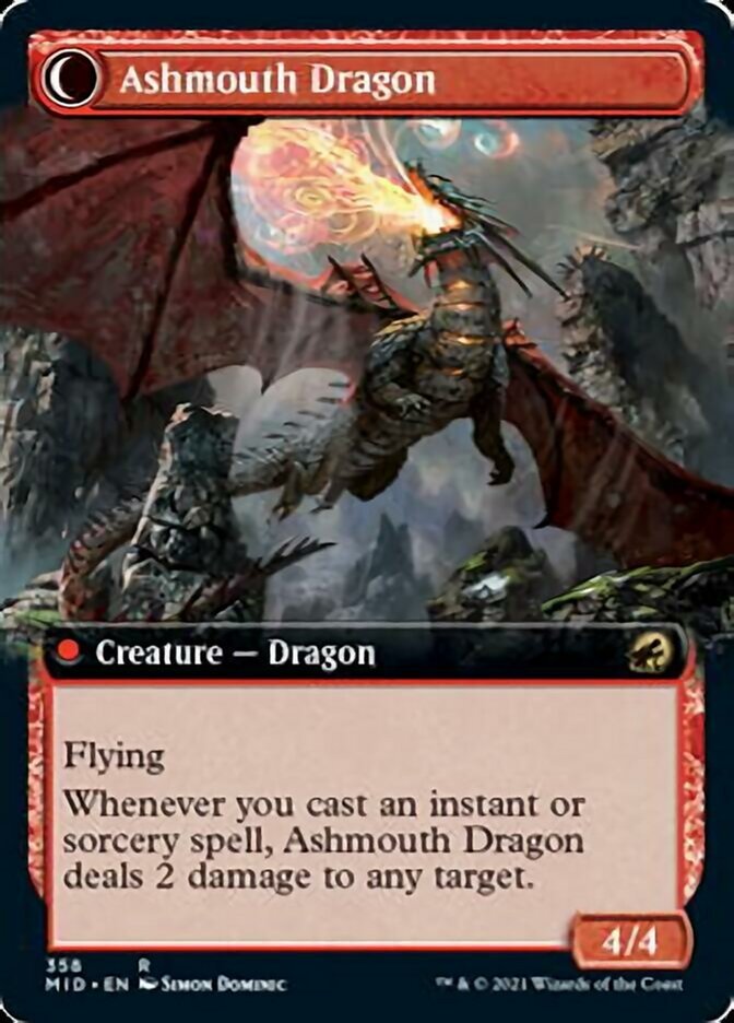 Smoldering Egg // Ashmouth Dragon (Extended Art) back