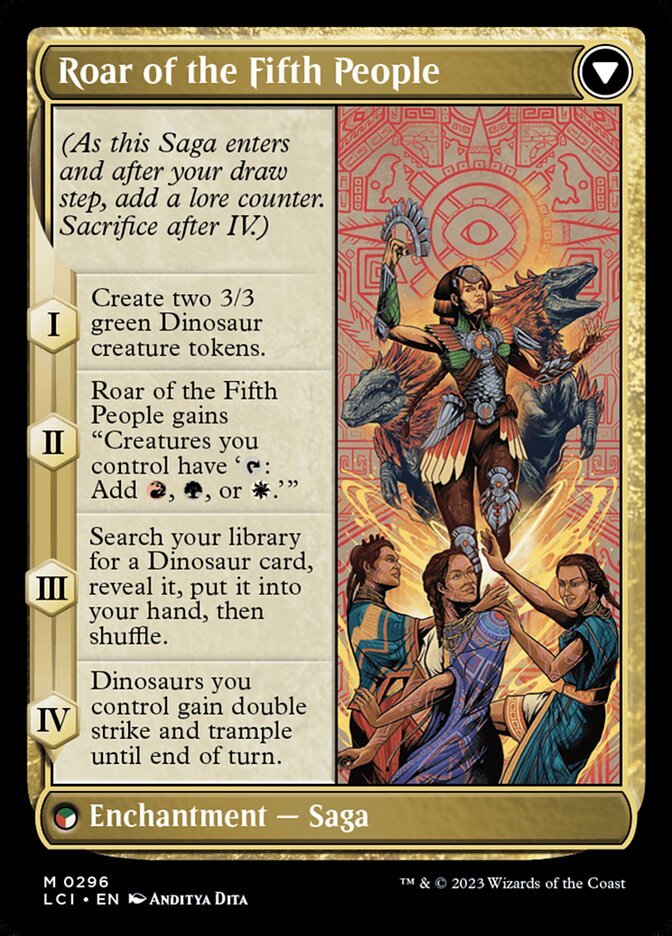 Huatli, Poet of Unity // Roar of the Fifth People (Showcase) back