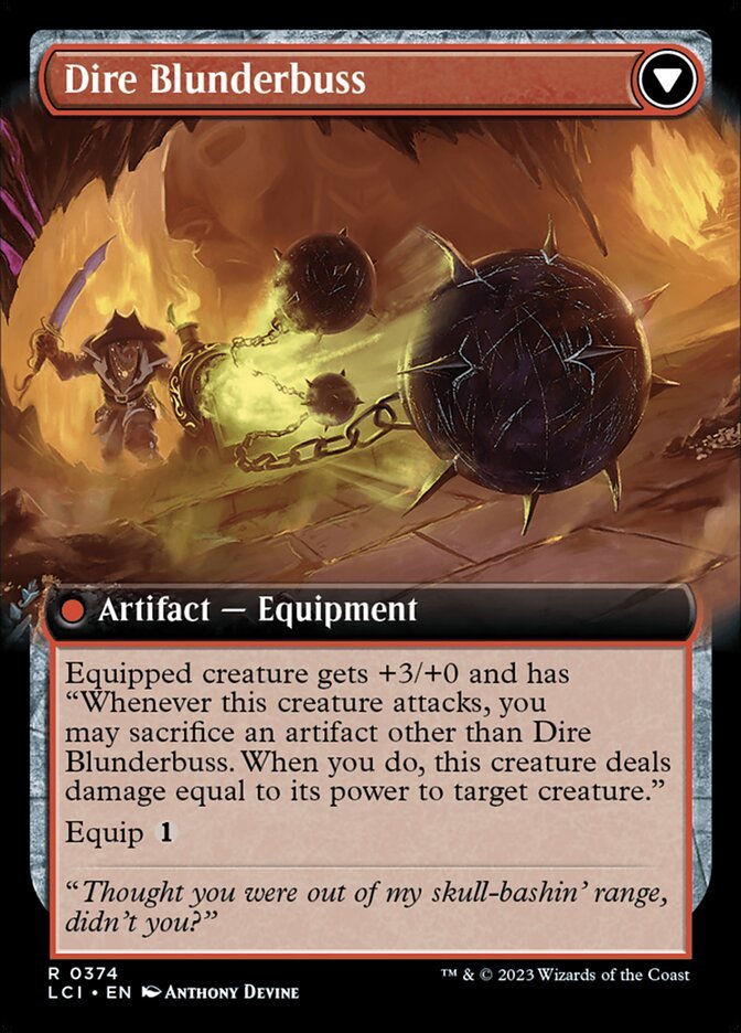 Dire Flail // Dire Blunderbuss (Extended Art) back