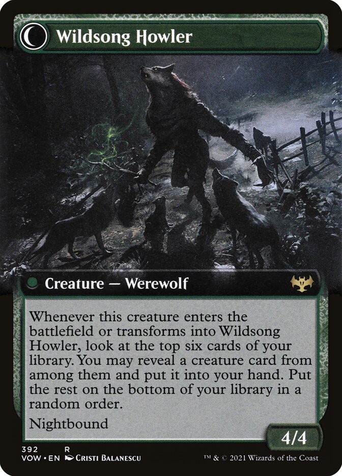 Howlpack Piper // Wildsong Howler (Extended Art) back