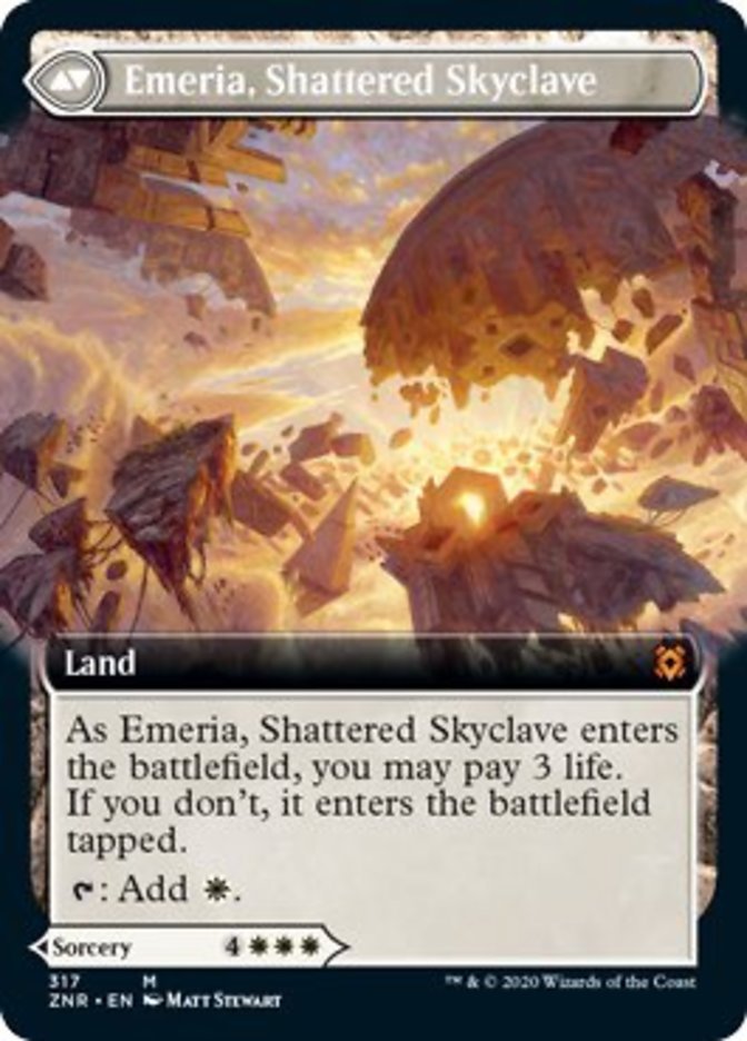 Emeria's Call // Emeria, Shattered Skyclave (Extended Art) back