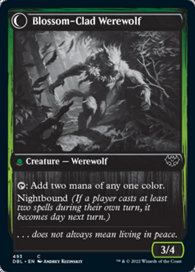 Weaver of Blossoms // Blossom-Clad Werewolf back