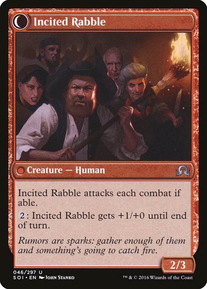 Town Gossipmonger // Incited Rabble back