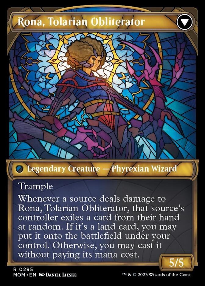 Rona, Herald of Invasion // Rona, Tolarian Obliterator (Showcase) back