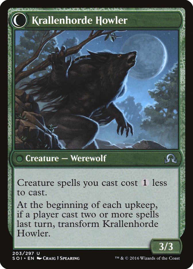 Duskwatch Recruiter // Krallenhorde Howler back
