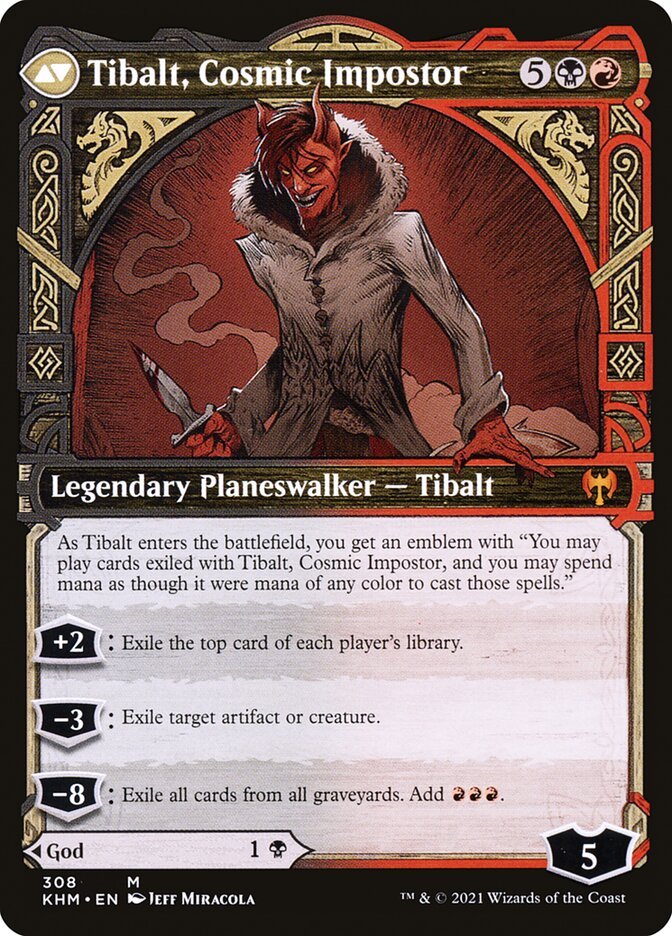 Valki, God of Lies // Tibalt, Cosmic Impostor (Showcase) back