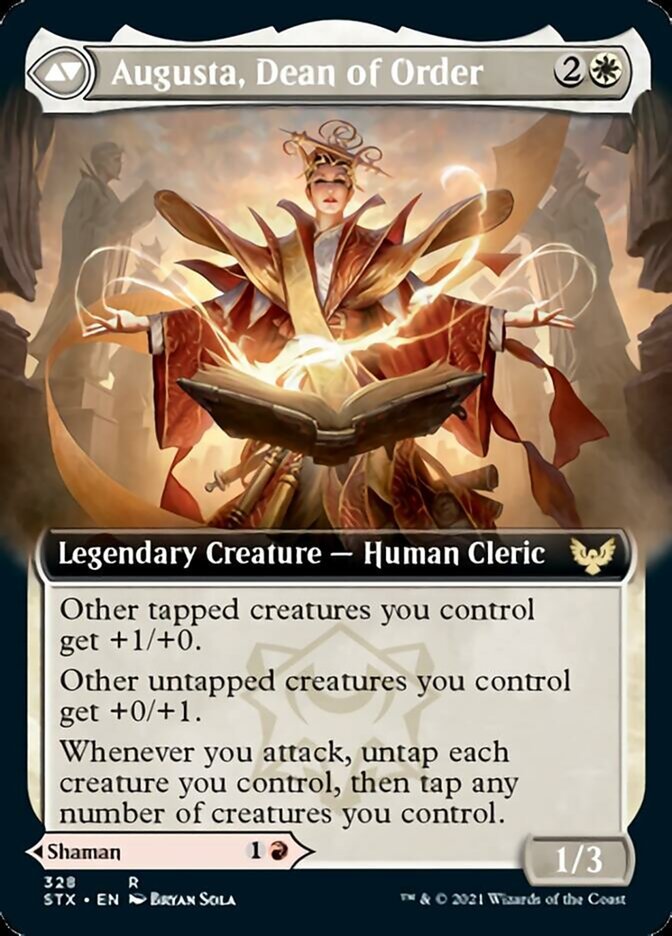 Plargg, Dean of Chaos // Augusta, Dean of Order (Extended Art) back