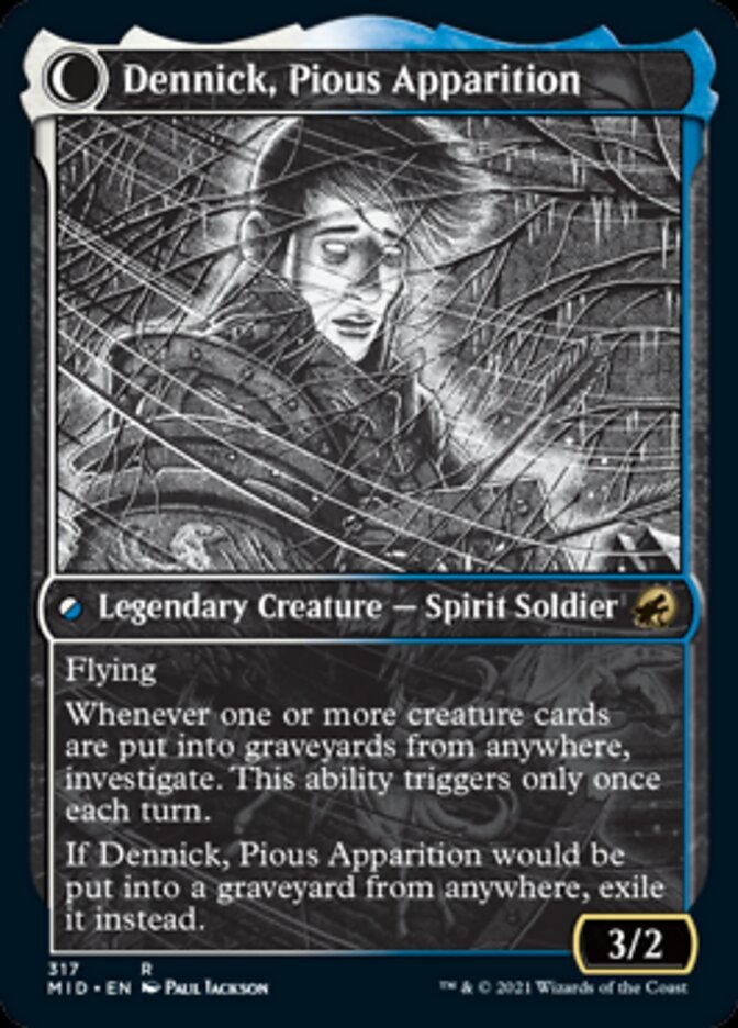 Dennick, Pious Apprentice // Dennick, Pious Apparition (Eternal Night) back