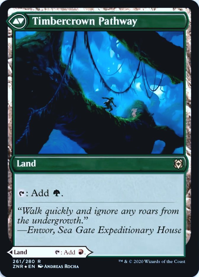 Cragcrown Pathway // Timbercrown Pathway (PR Foil) back