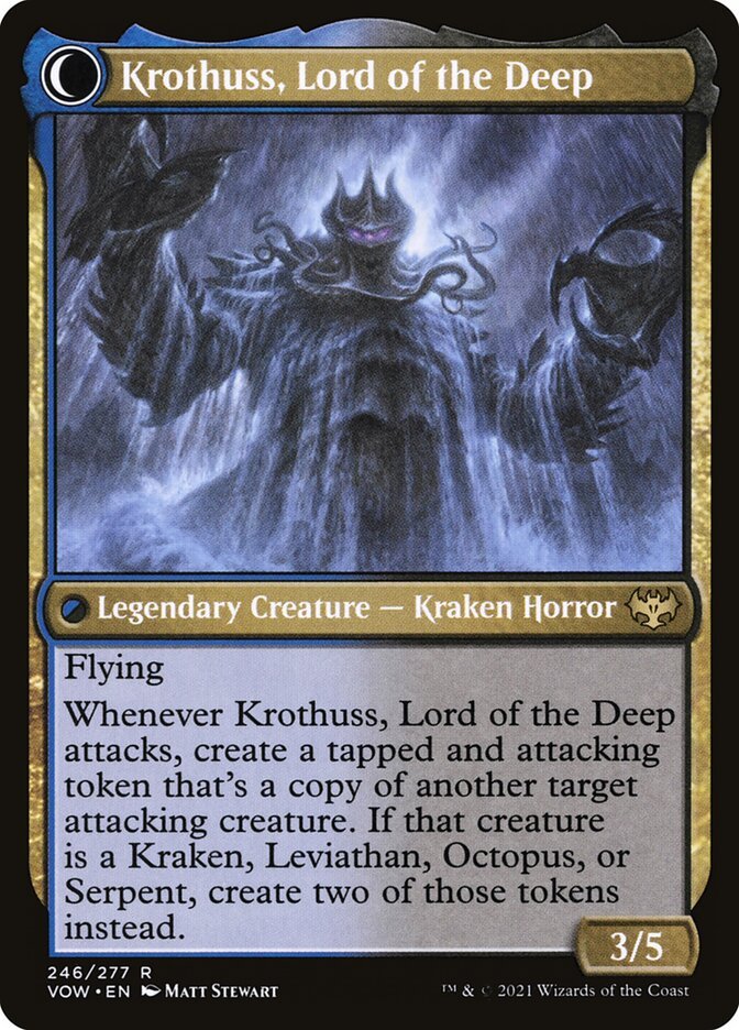 Runo Stromkirk // Krothuss, Lord of the Deep back