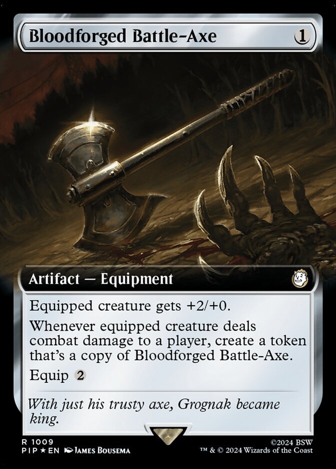 Bloodforged Battle-Axe (Extended Art Surge Foil)