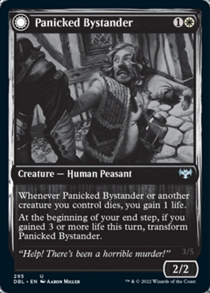 Panicked Bystander // Cackling Culprit front