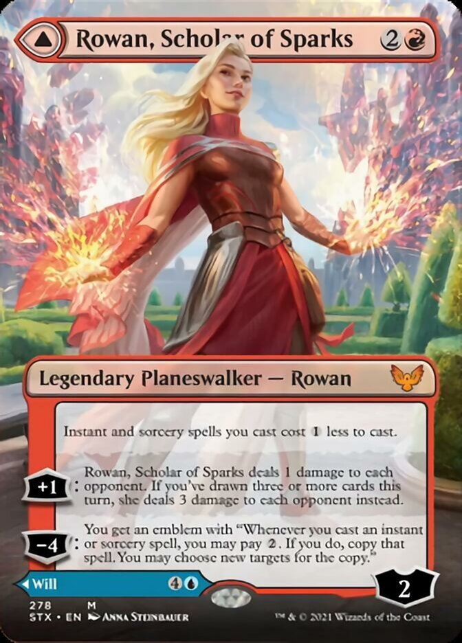 Rowan, Scholar of Sparks // Will, Scholar of Frost (Borderless) front