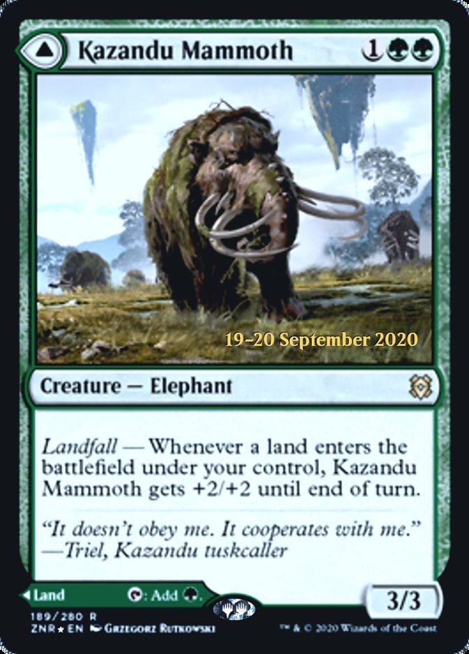 Kazandu Mammoth // Kazandu Valley (PR Foil) front