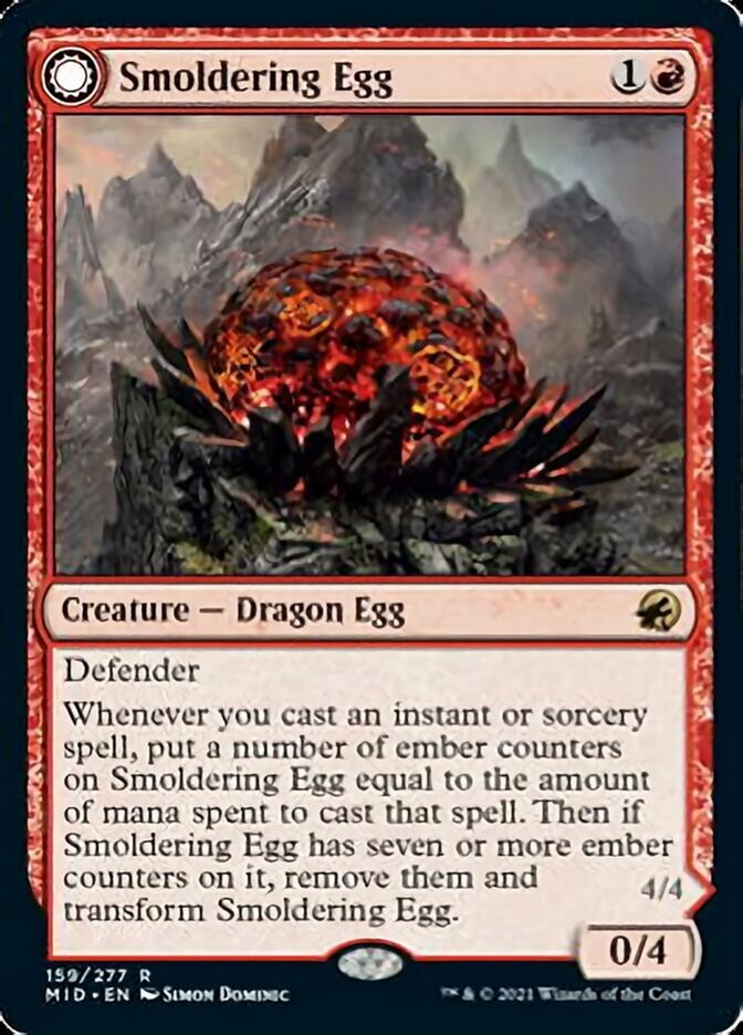 Smoldering Egg // Ashmouth Dragon front
