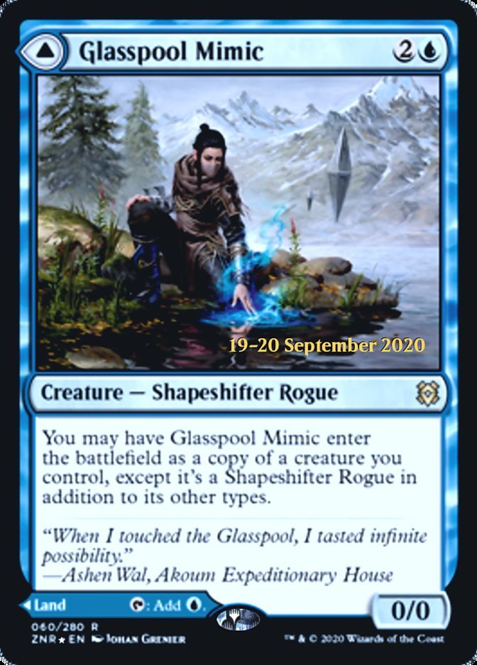 Glasspool Mimic // Glasspool Shore (PR Foil) front