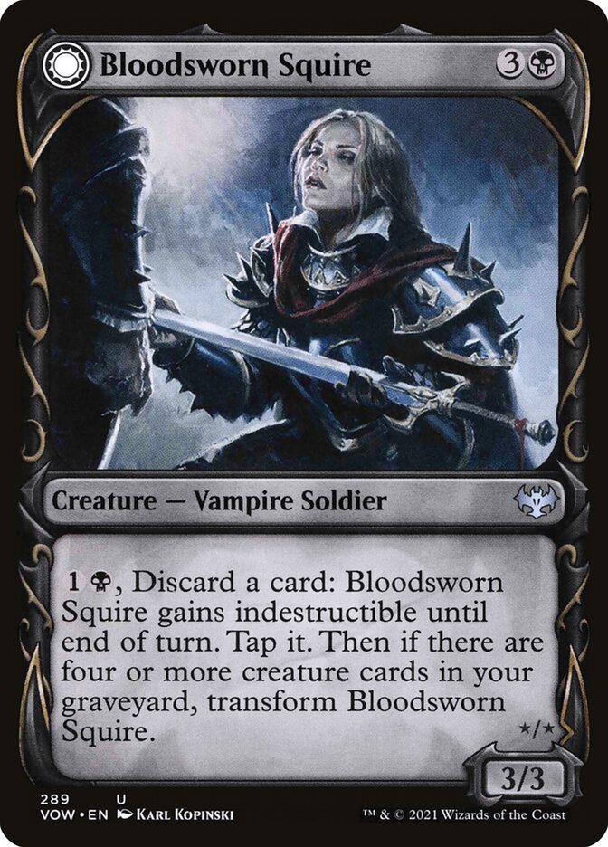 Bloodsworn Squire // Bloodsworn Knight (Showcase) front