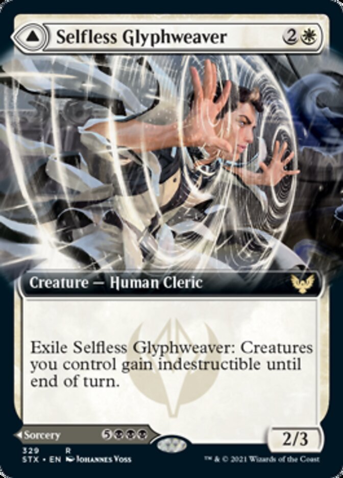 Selfless Glyphweaver // Deadly Vanity (Extended Art) front