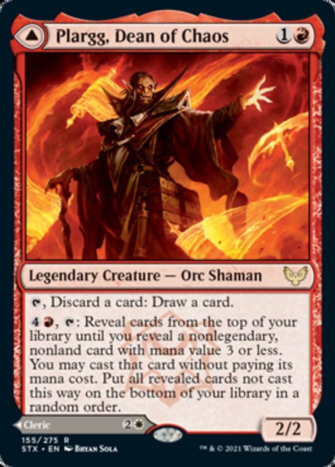 Plargg, Dean of Chaos // Augusta, Dean of Order front