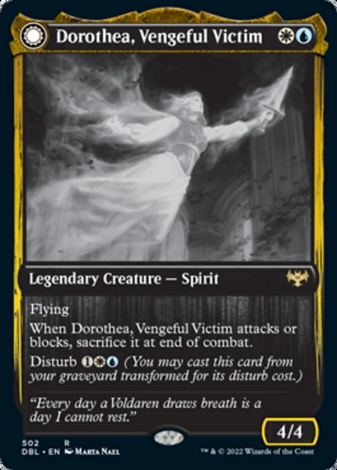 Dorothea, Vengeful Victim // Dorothea's Retribution front