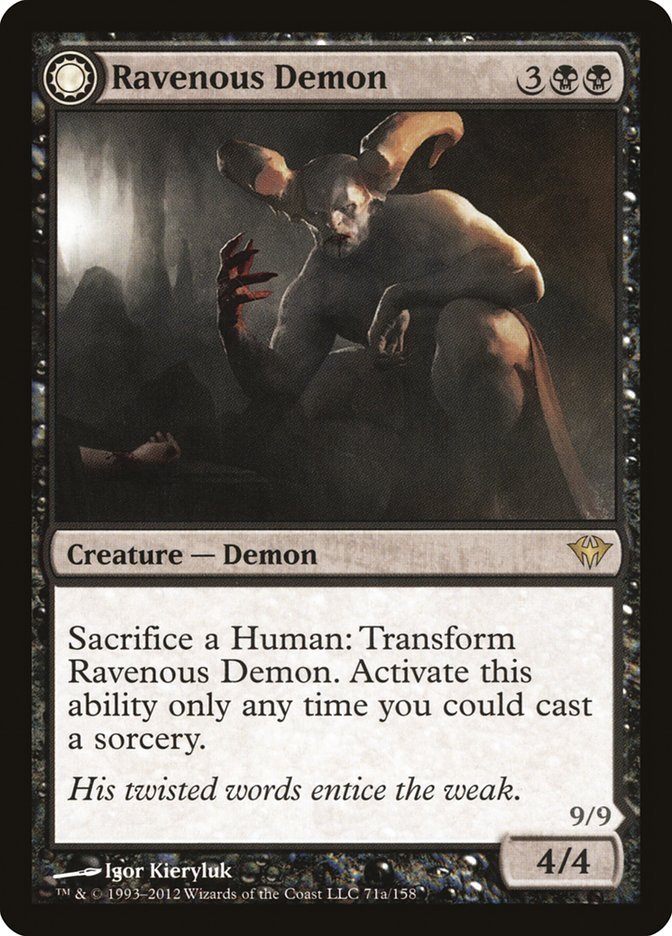 Ravenous Demon // Archdemon of Greed front
