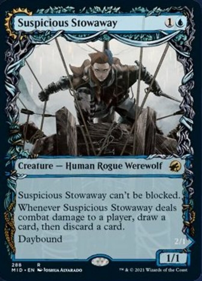 Suspicious Stowaway // Seafaring Werewolf (Showcase) front