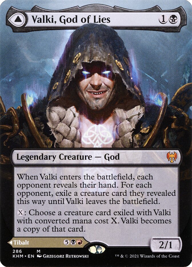 Valki, God of Lies // Tibalt, Cosmic Impostor (Borderless) front