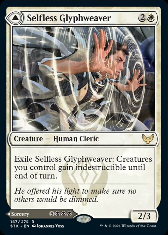 Selfless Glyphweaver // Deadly Vanity front