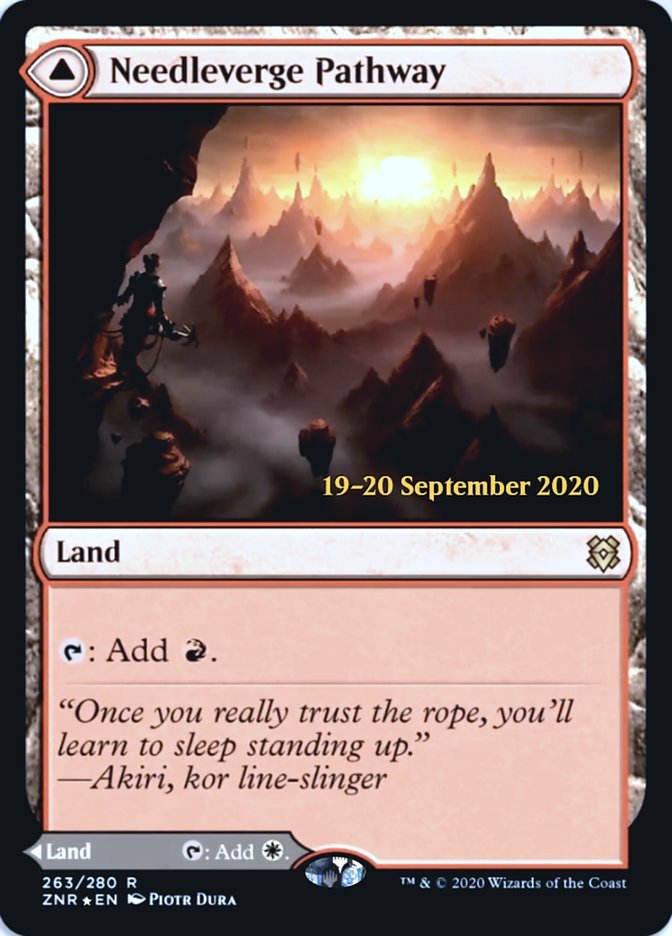 Needleverge Pathway // Pillarverge Pathway (PR Foil) front