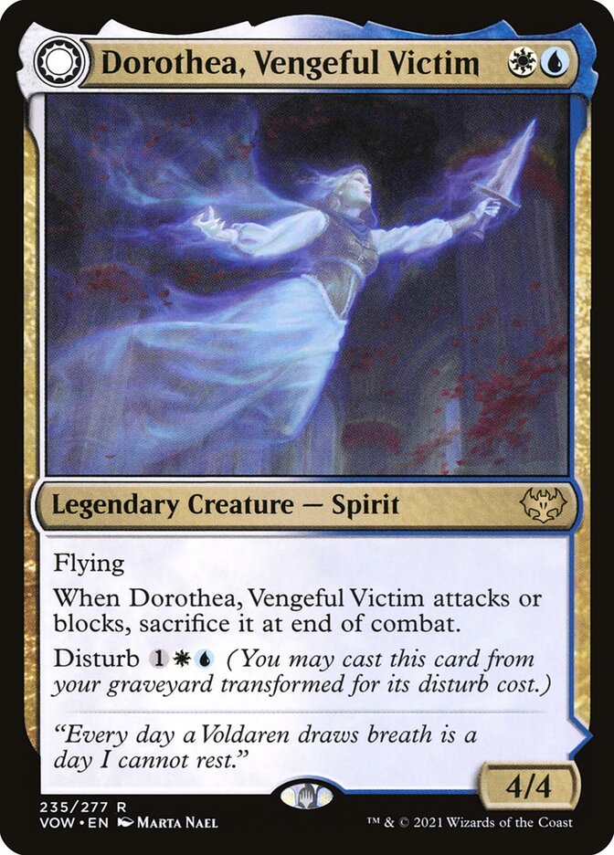 Dorothea, Vengeful Victim // Dorothea's Retribution front